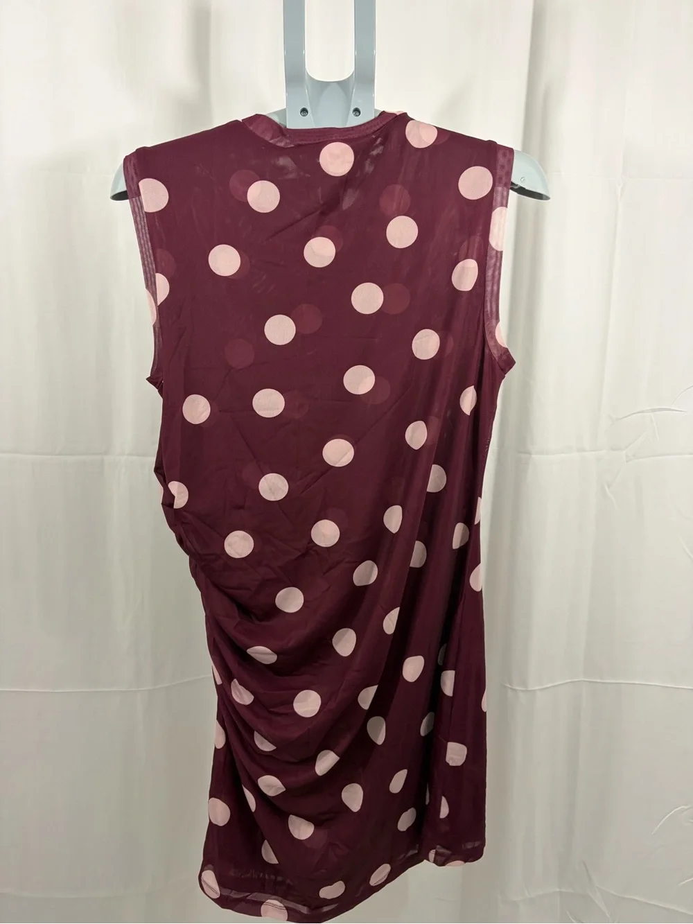 NWT Ashley Graham Women’s Size 0X Purple Sleeveless Polka Dot Dress